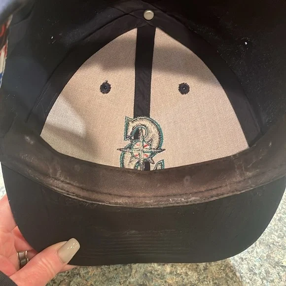 Seattle Mariners Team MLB baseball hat blue with embroidered logo on front - Picture 7 of 8